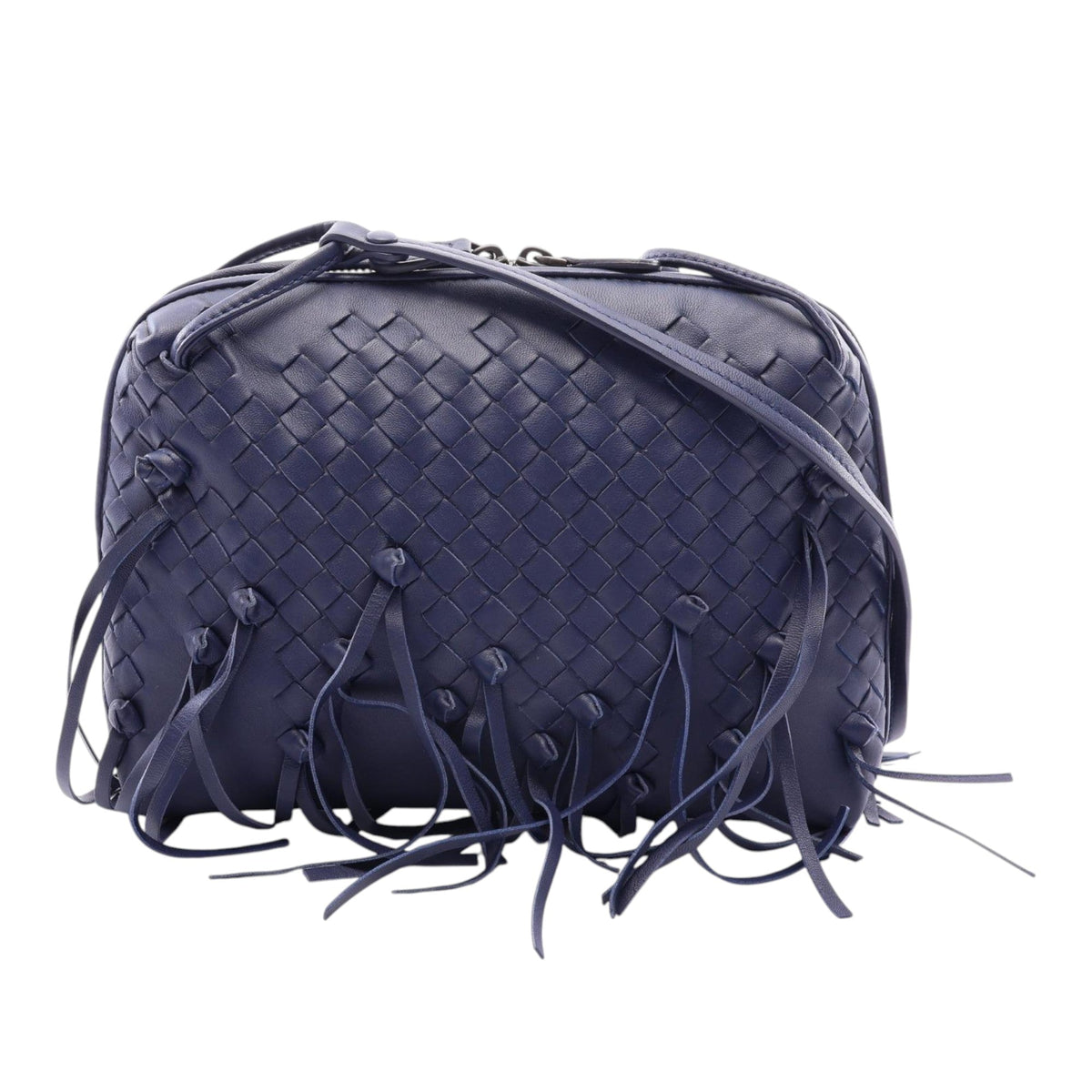 Bottega Veneta Intrecciato Fringe Nodini — Blue