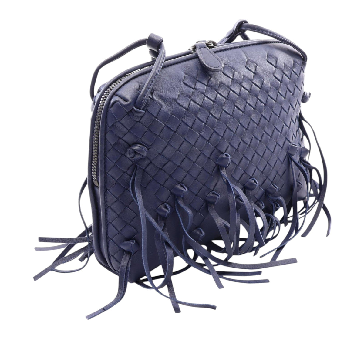 Bottega Veneta Intrecciato Fringe Nodini — Blue