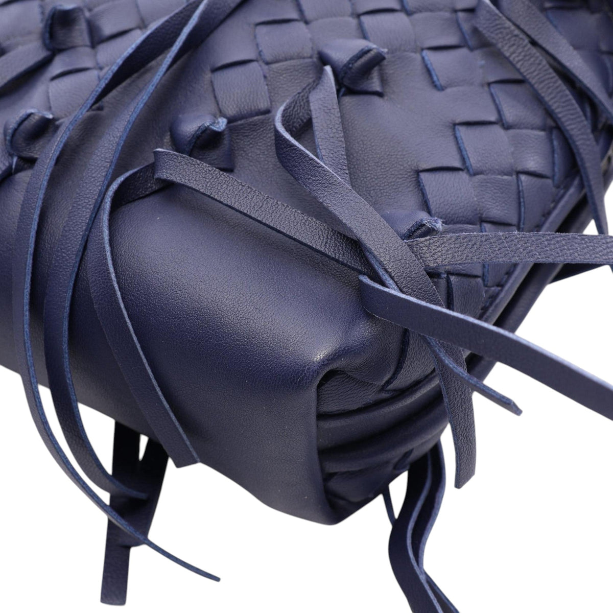 Bottega Veneta Intrecciato Fringe Nodini — Blue