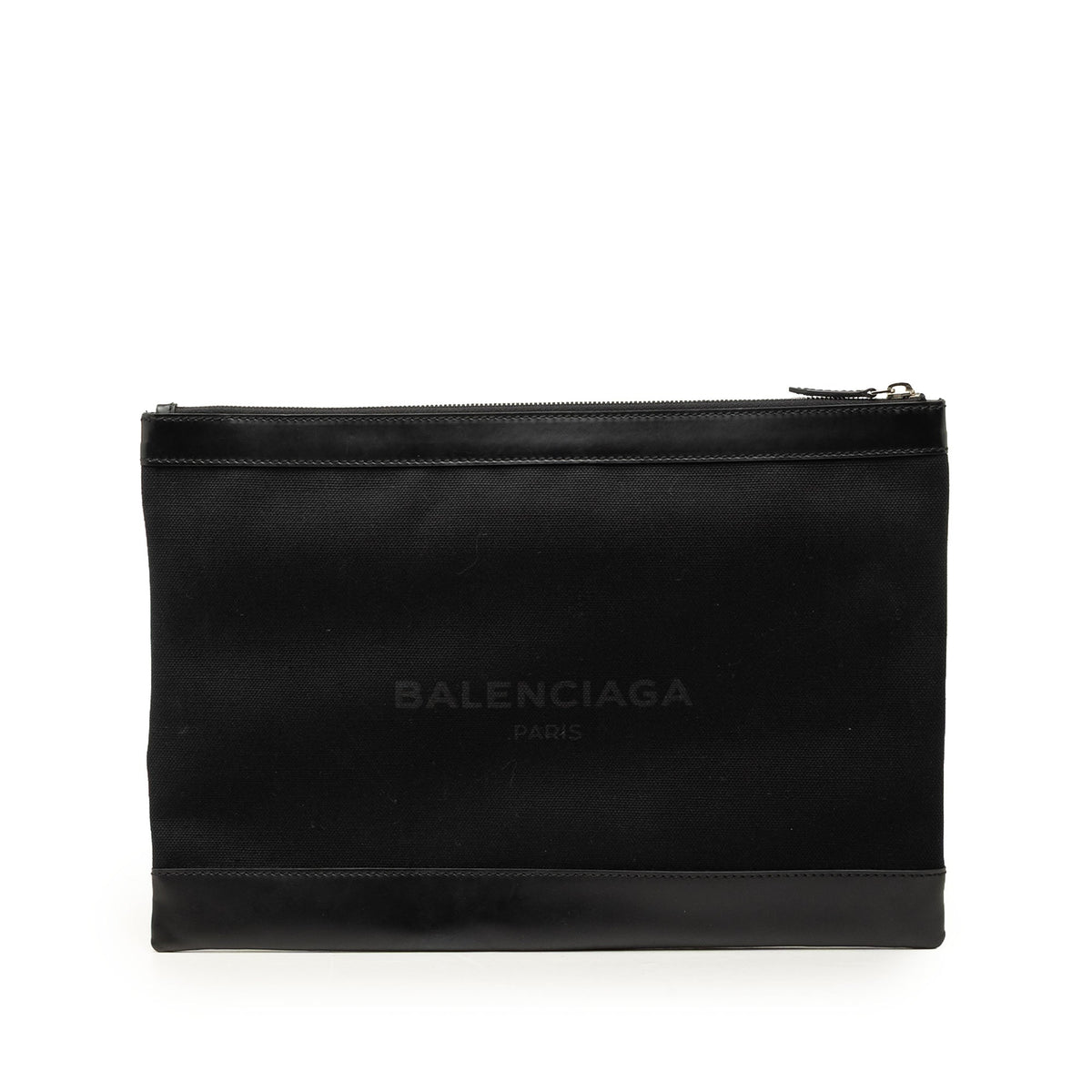 Balenciaga Canvas Navy Clip Clutch L