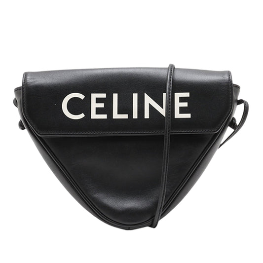 Celine Smooth Calfskin Logo Triangle Crossbody
