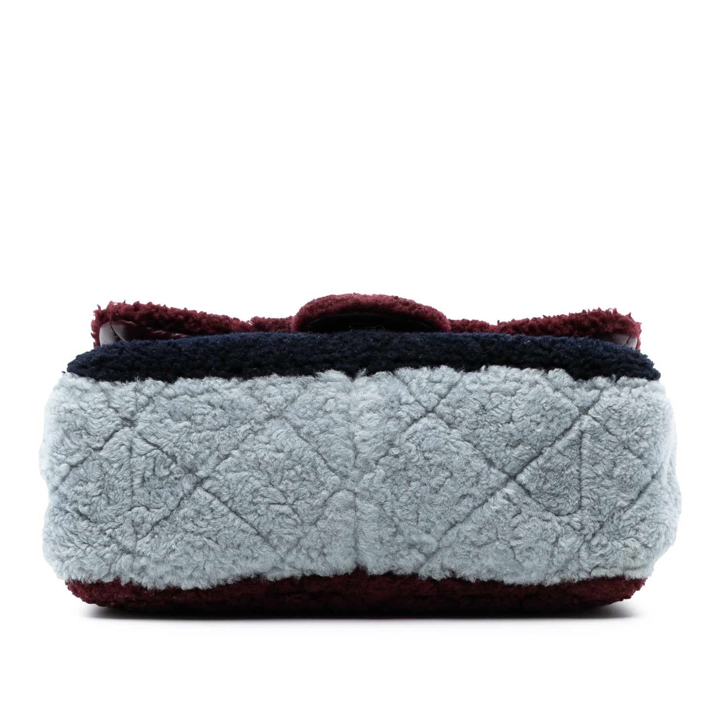 Chanel Medium Tricolor CC Quilted Shearling Single Flap