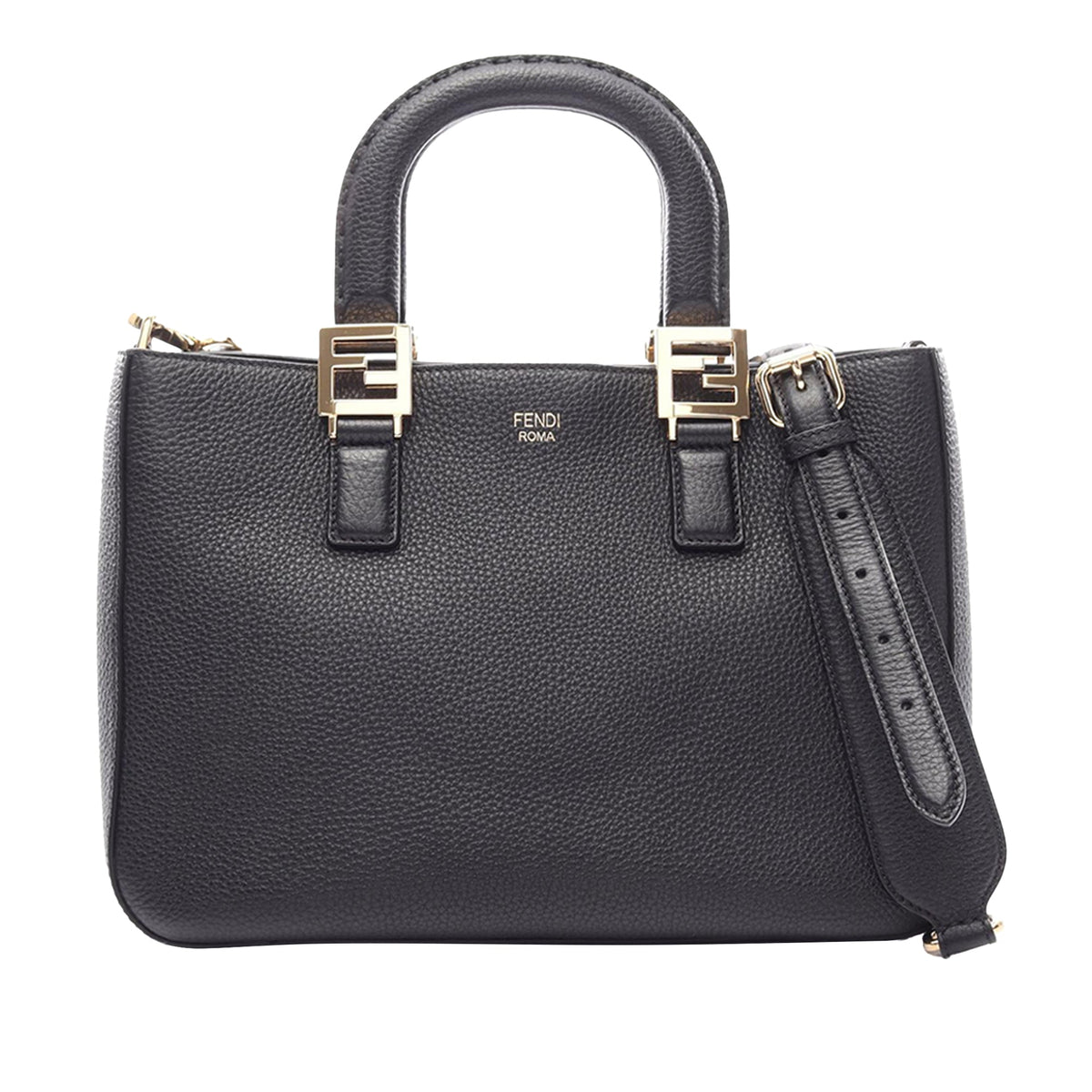Fendi Small Grained Leather Satchel