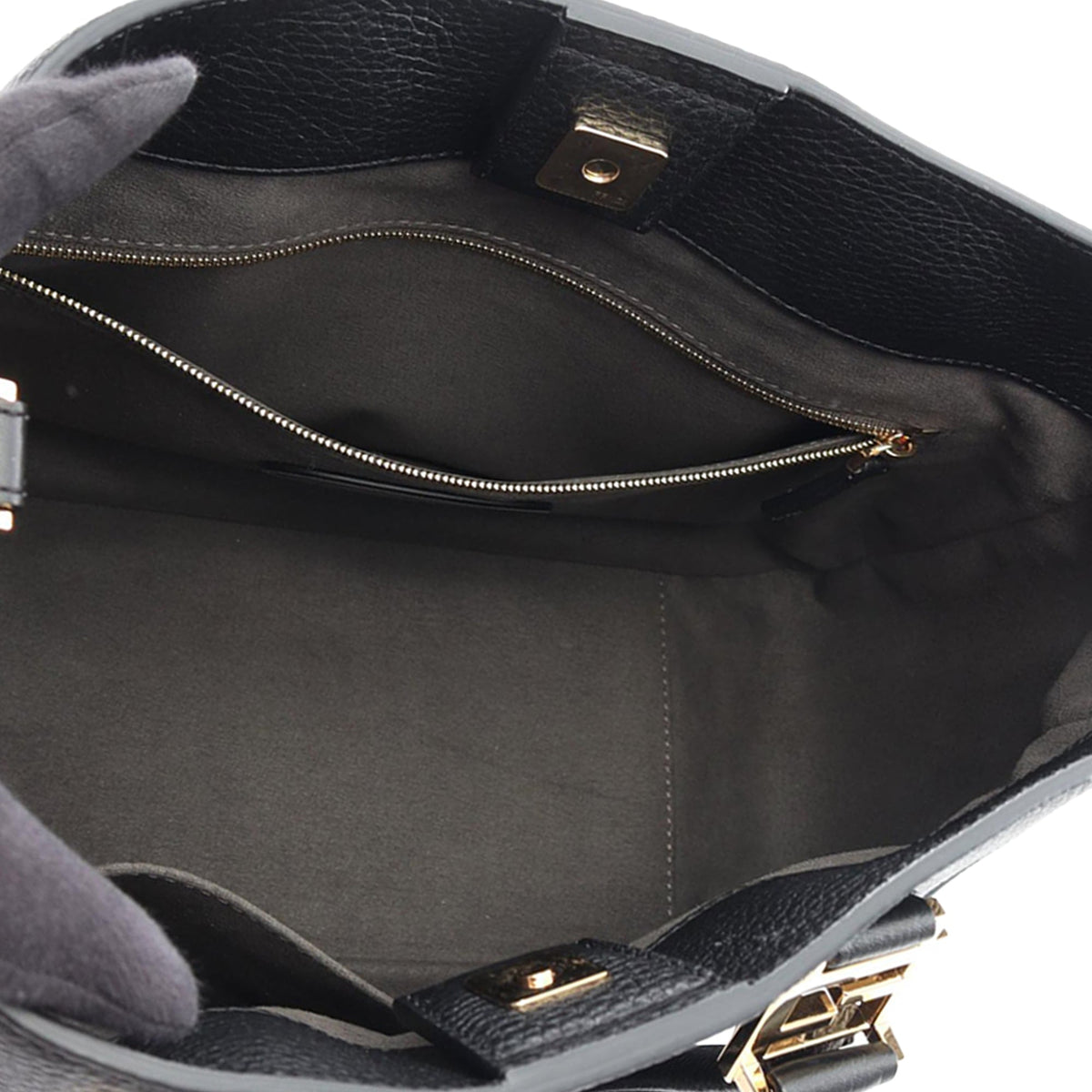 Fendi Small Grained Leather Satchel