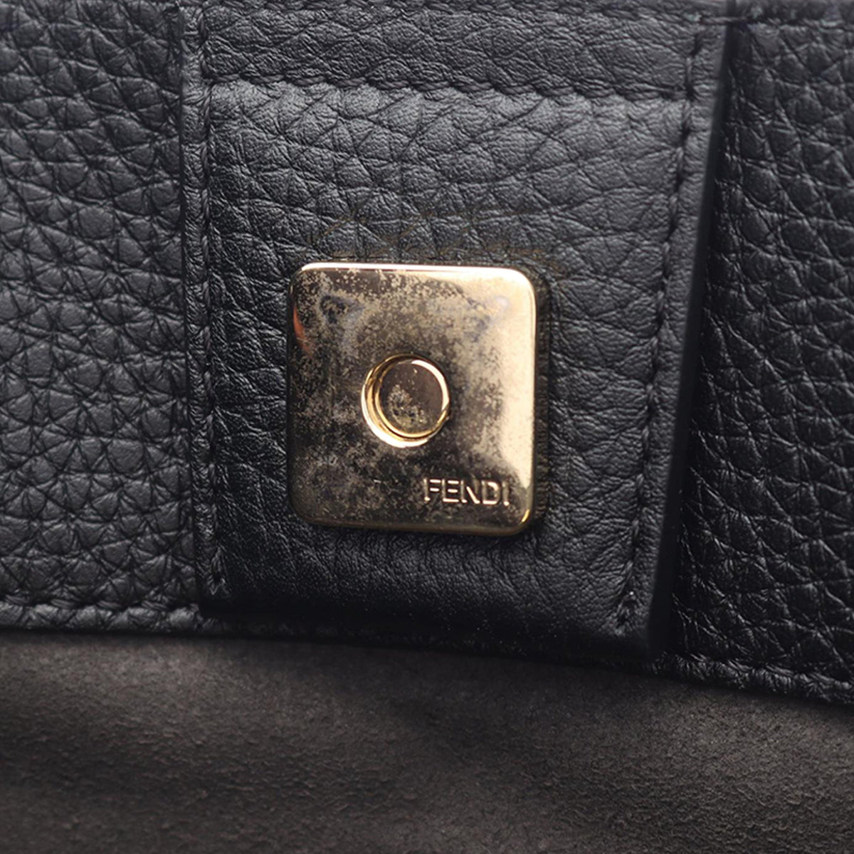 Fendi Small Grained Leather Satchel
