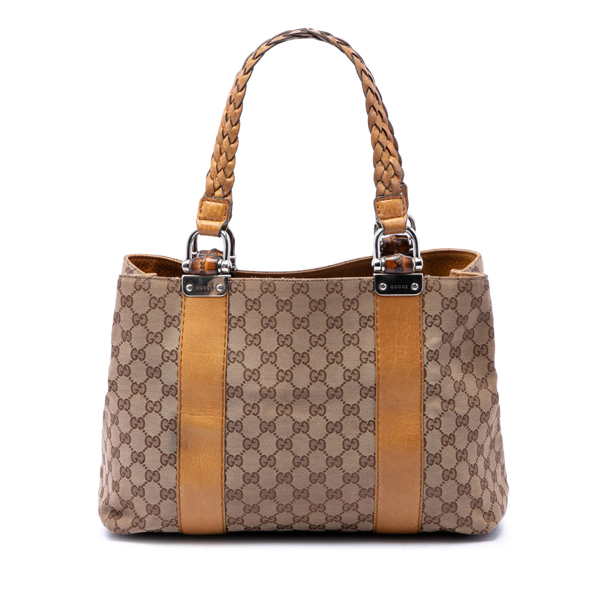Gucci Medium GG Canvas Bamboo Libeccio Tote