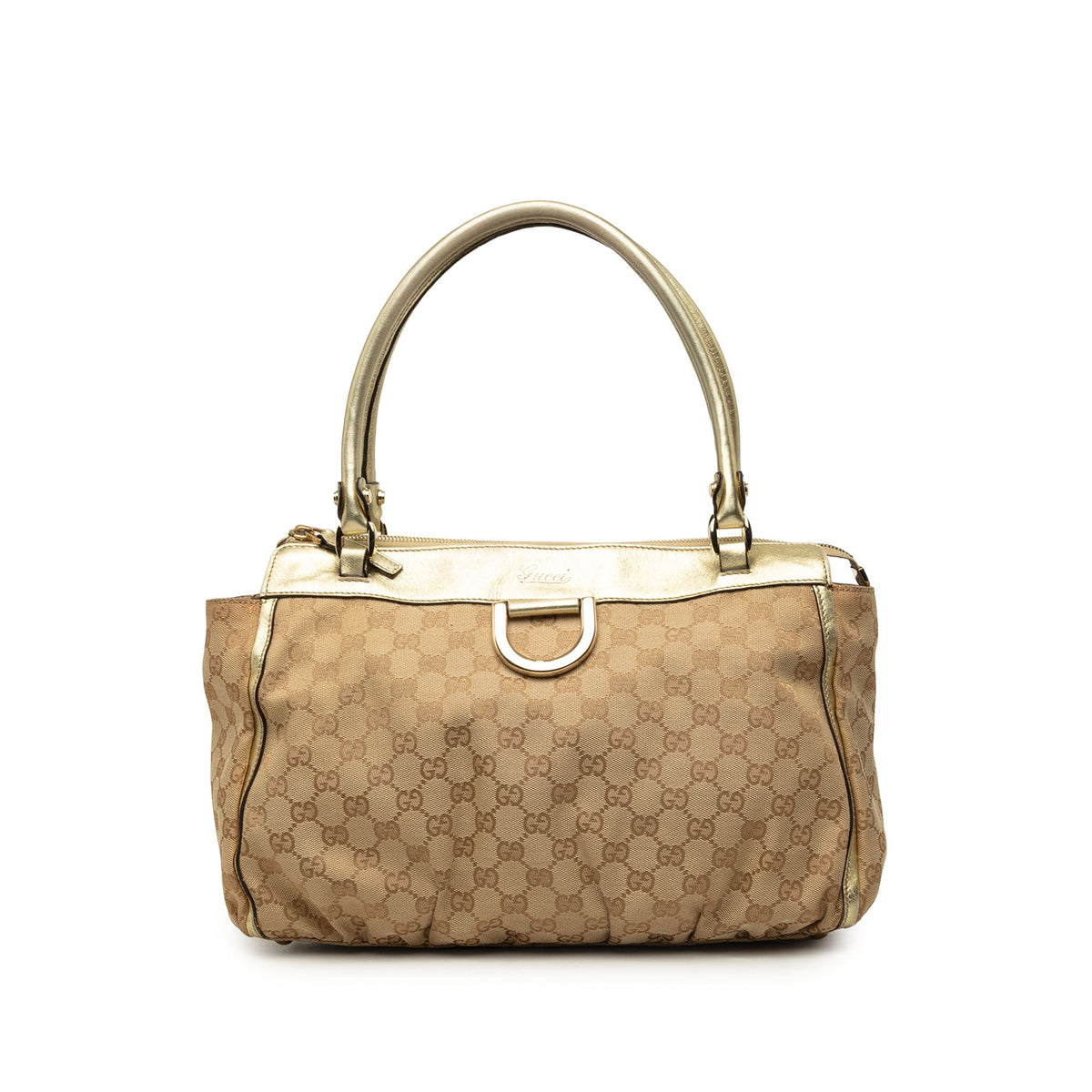 Gucci GG Canvas Abbey D Ring Tote — Beige