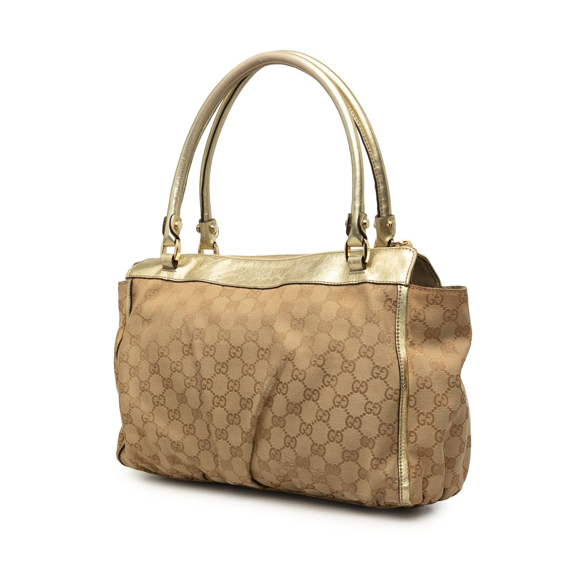 Gucci GG Canvas Abbey D Ring Tote — Beige