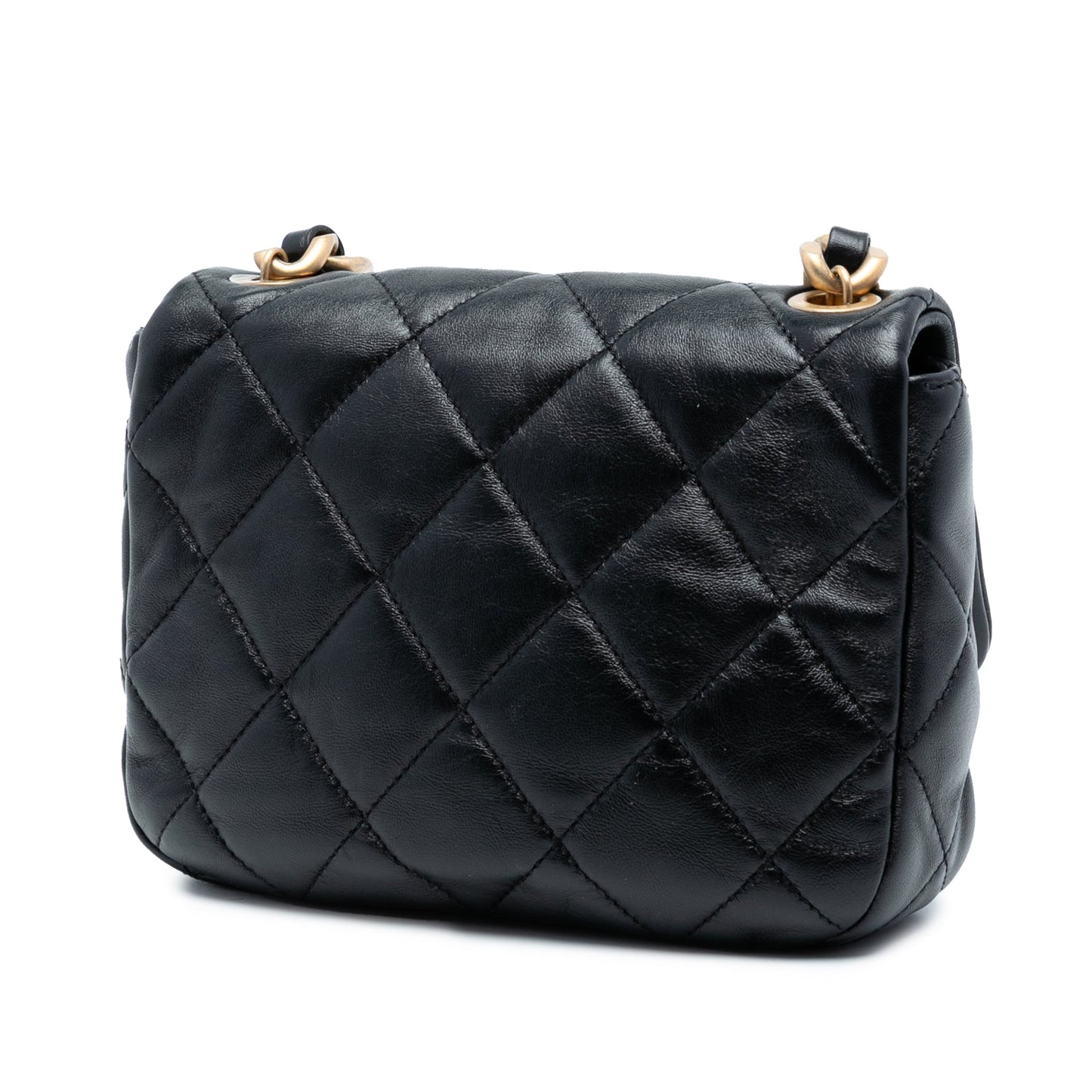 Chanel Mini Quilted Lambskin Lacquered Chain Flap