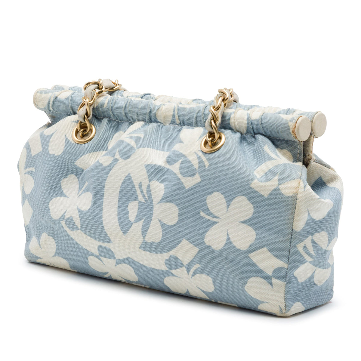 Chanel CC Clover Printed Canvas Shoulder Bag