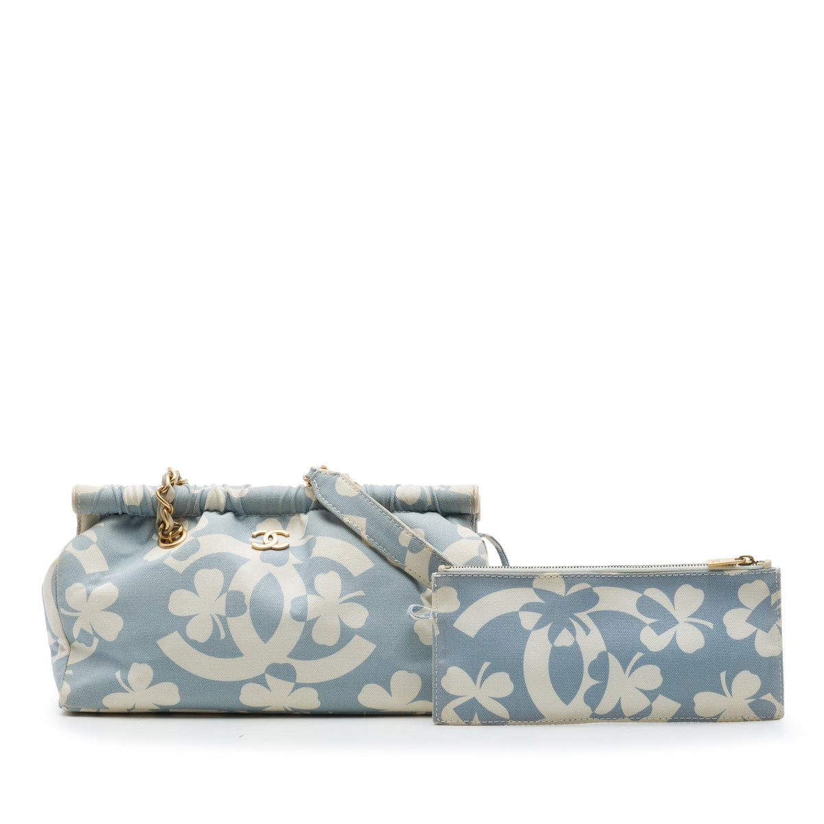Chanel CC Clover Printed Canvas Shoulder Bag