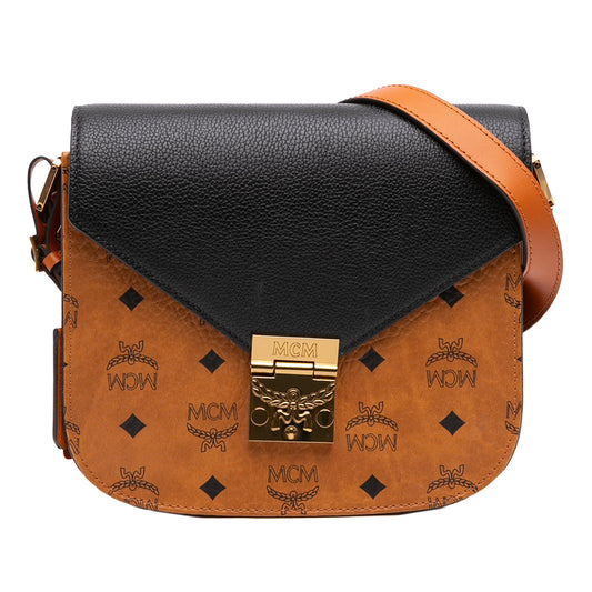 MCM Small Visetos Coated Canvas and Calfskin Patricia Crossbody