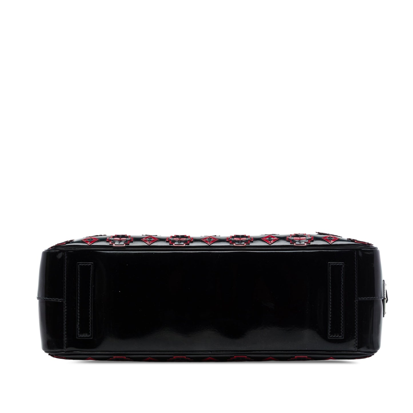 Prada Spazzolato Leather Geometric Applique Briefcase