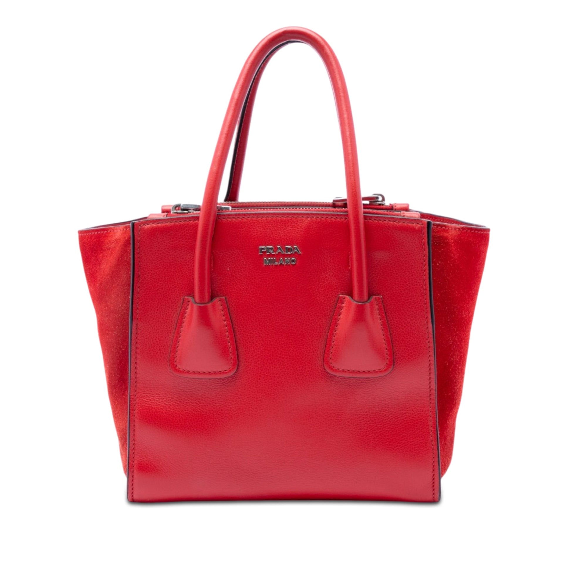 Prada Small Glace Calf Twin Pocket Satchel