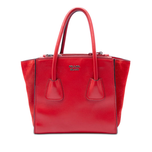 Prada Small Glace Calf Twin Pocket Satchel