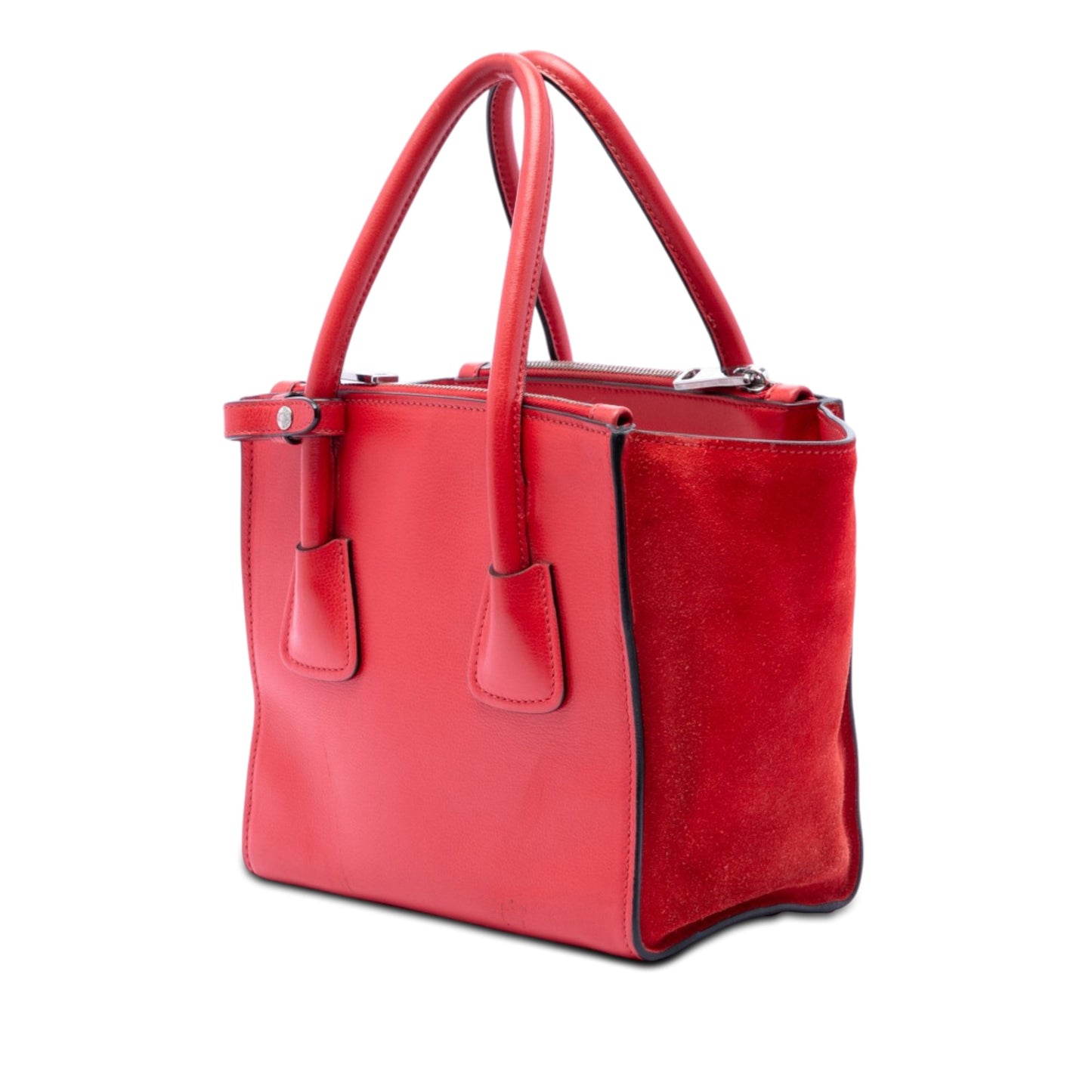 Prada Small Glace Calf Twin Pocket Satchel