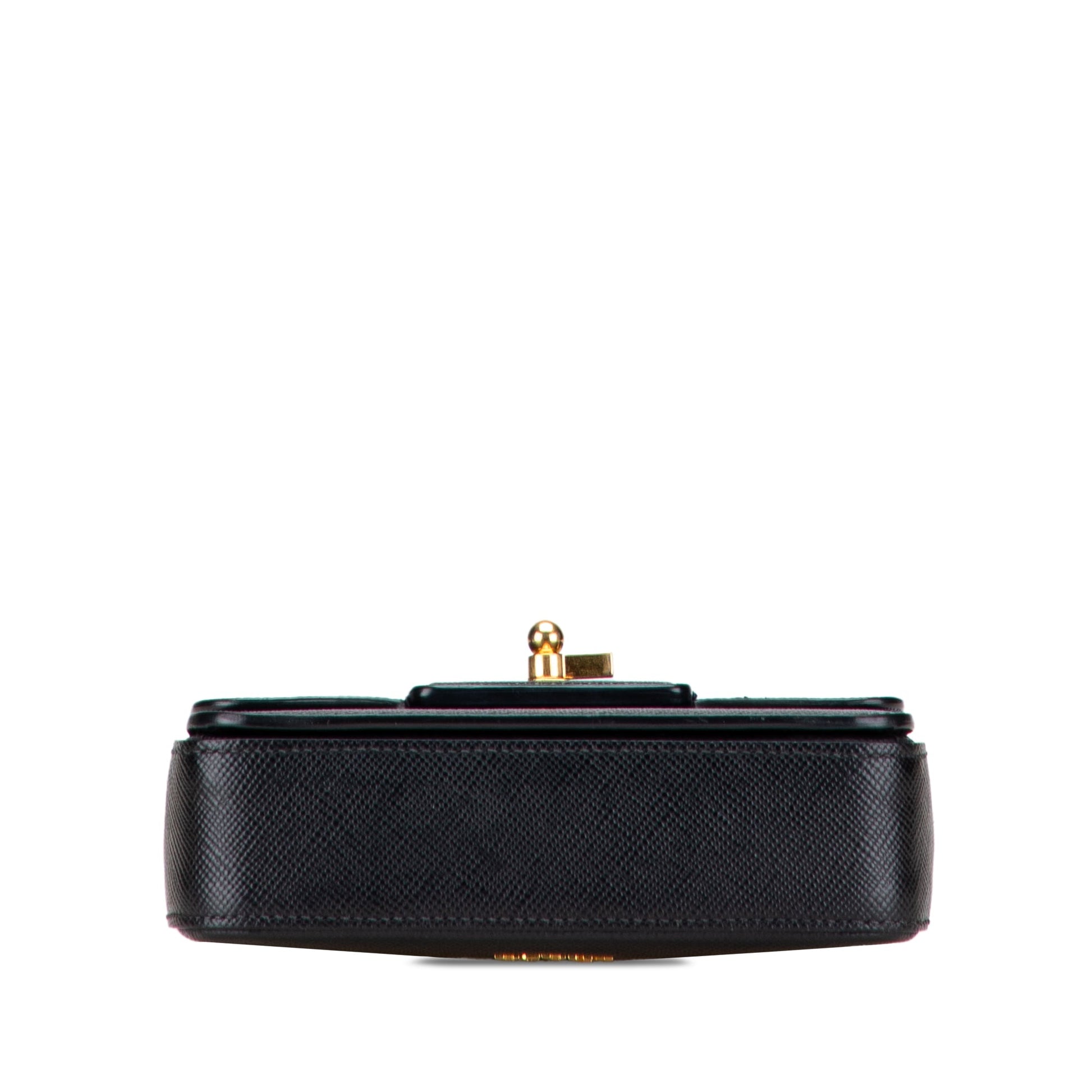 Prada Bicolor Saffiano Cuir Flap Crossbody