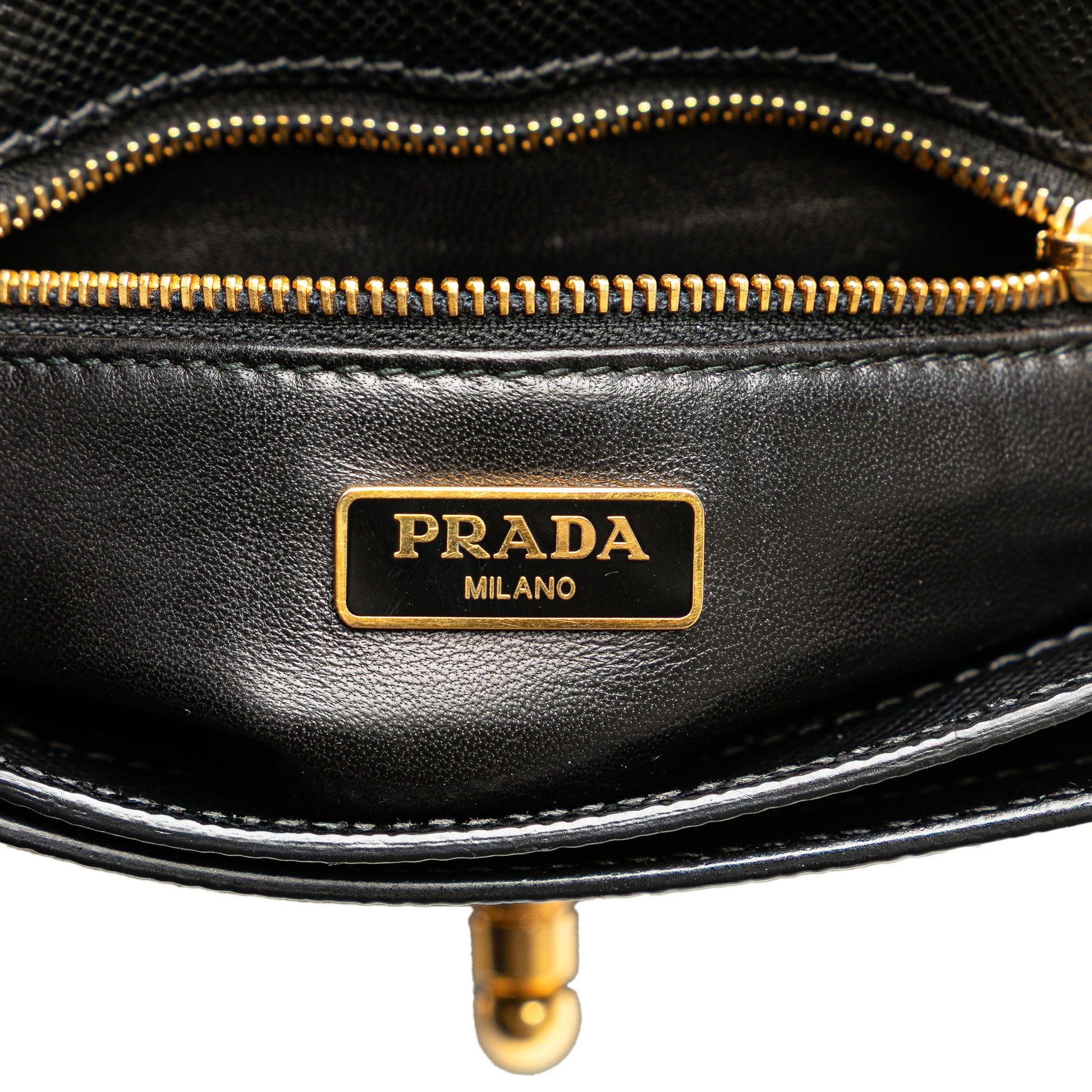 Prada Bicolor Saffiano Cuir Flap Crossbody