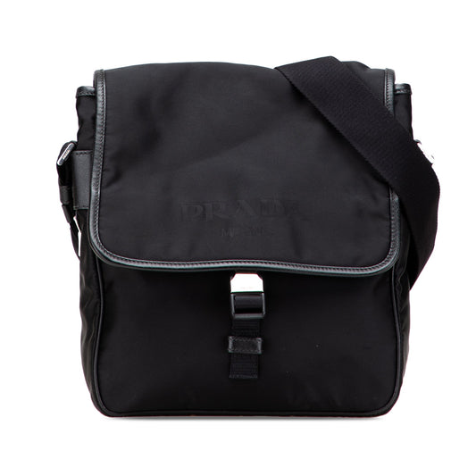 Prada Tessuto Buckle Messenger Bag