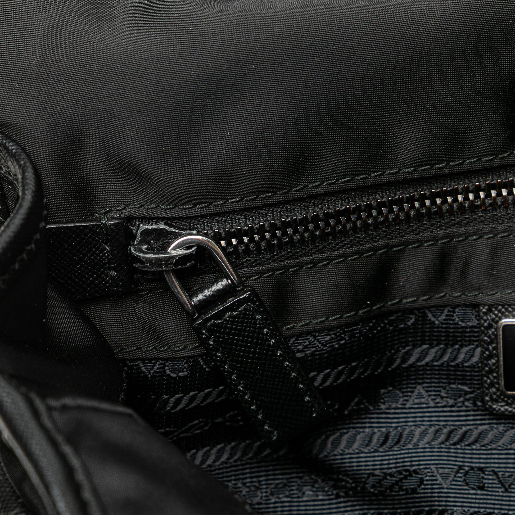 Prada Tessuto Buckle Messenger Bag