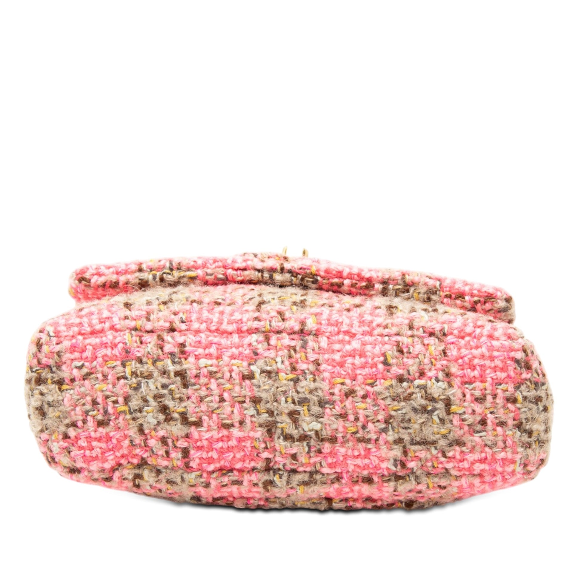 Chanel Small Quilted Wool Tweed Elegant Chain Flap