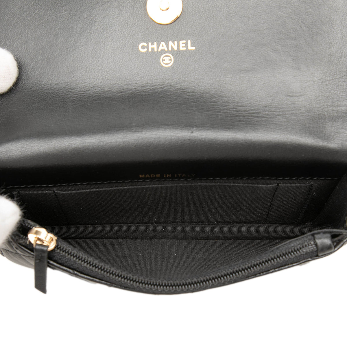 Chanel Quilted Calfskin Maxi Pearls Clutch With Chain