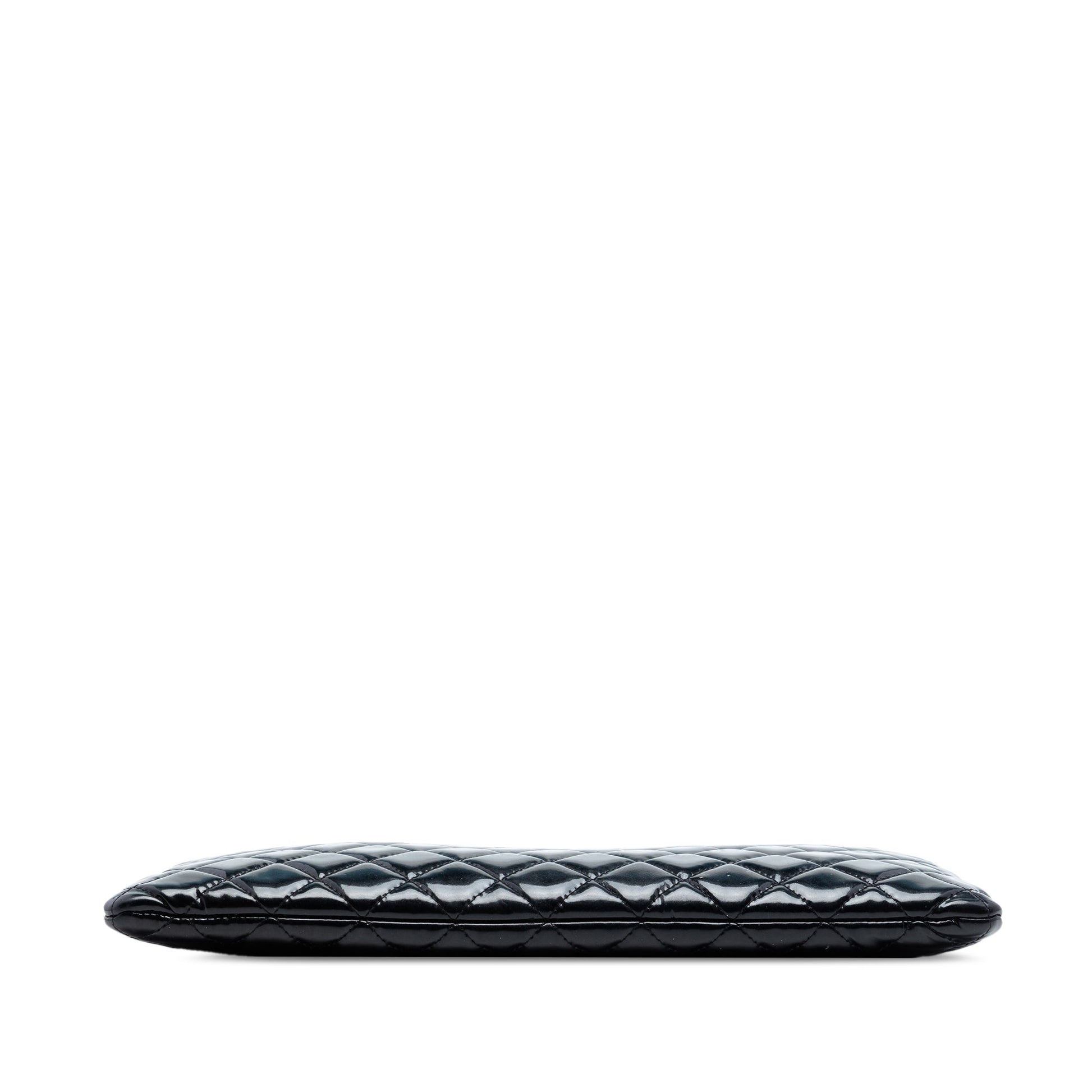 Chanel Large Quilted Patent O Case Clutch