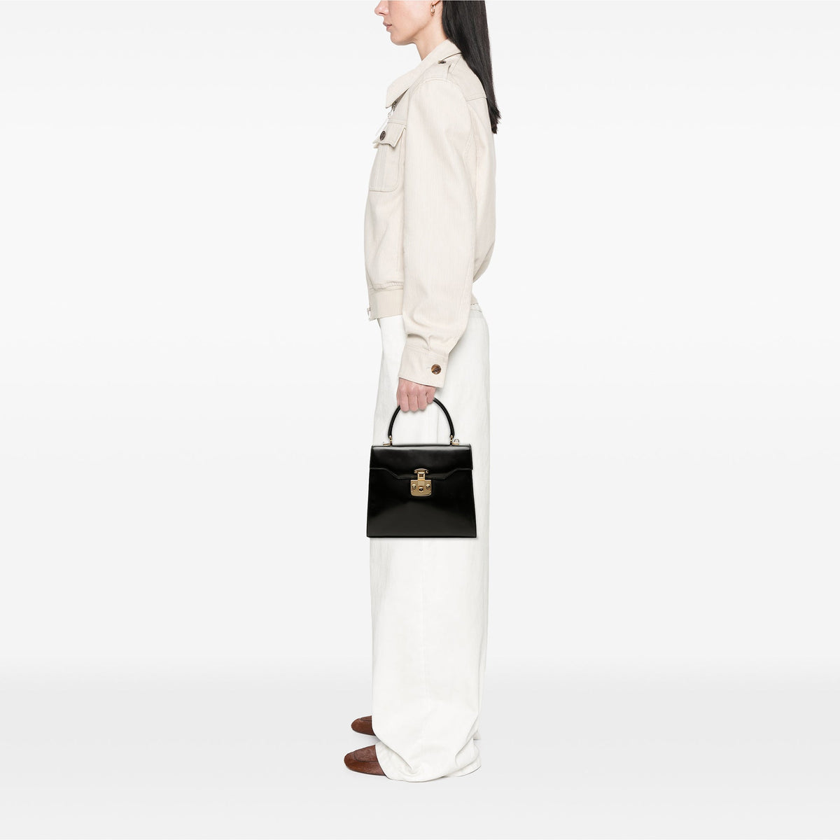 Gucci Calfskin Lady Lock Satchel