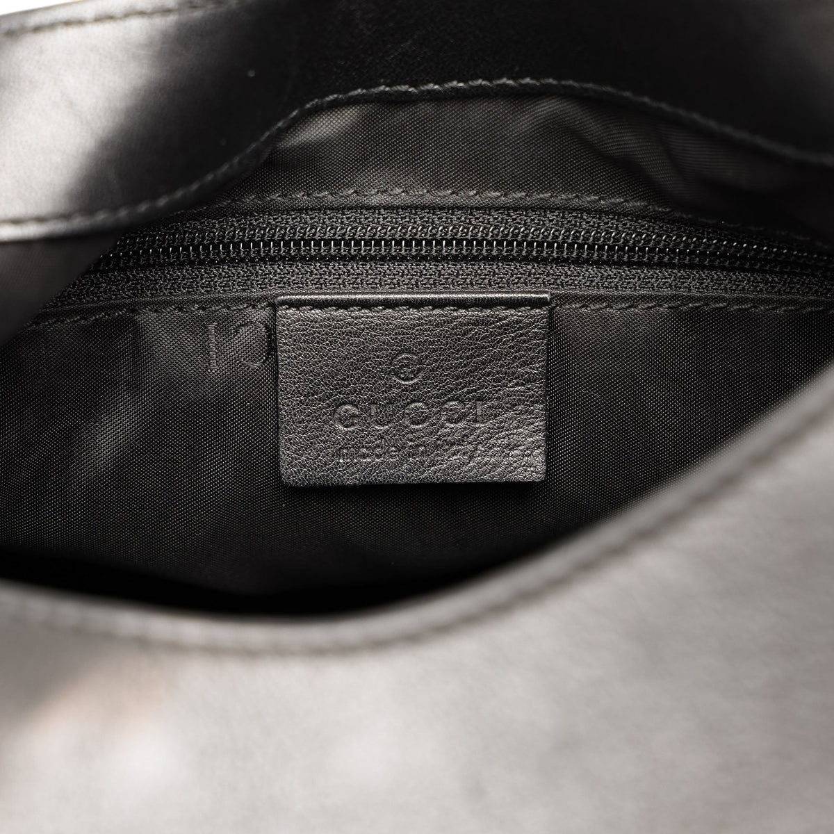 Gucci Calfskin Bamboo Shoulder Bag — Black