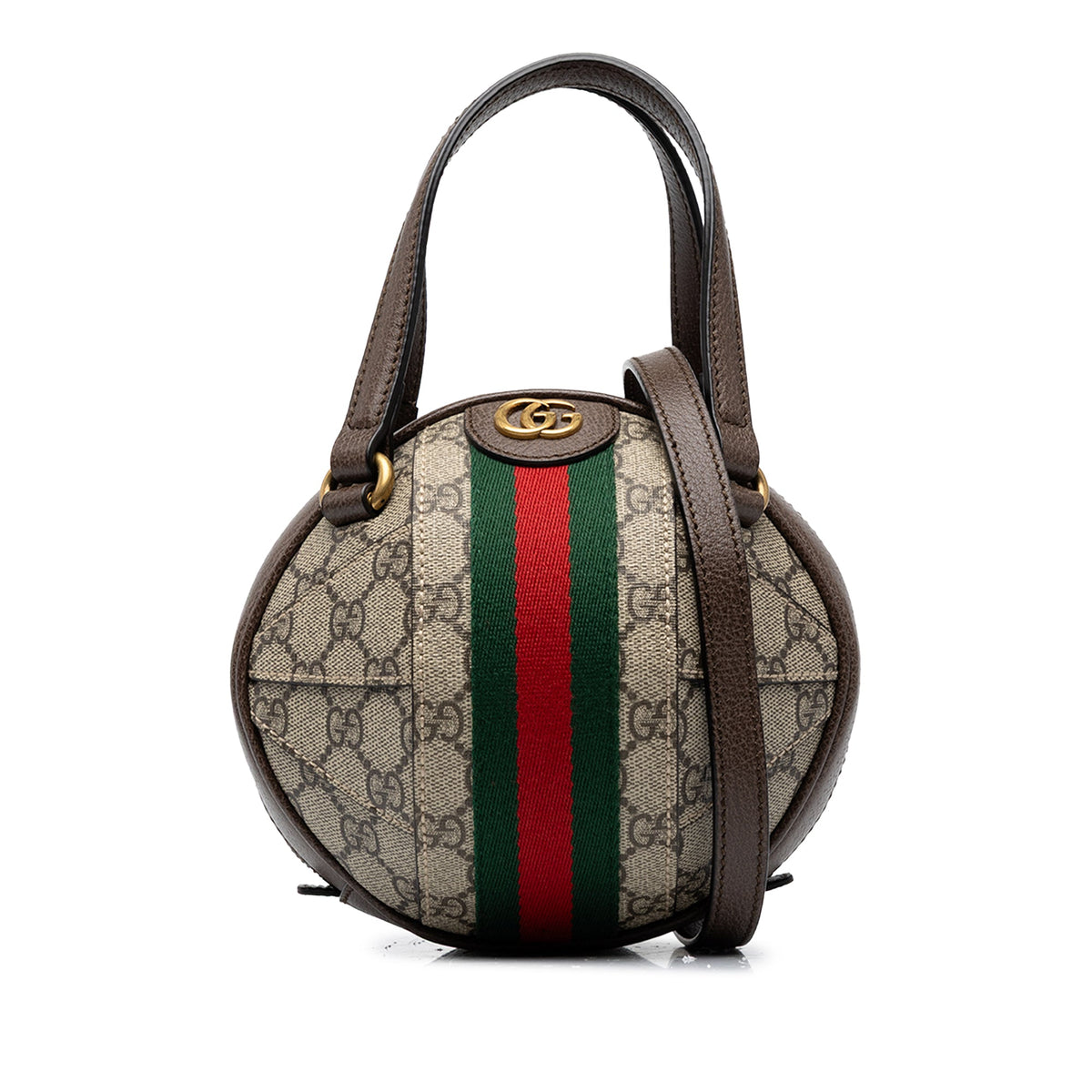 Gucci Mini GG Supreme Ophidia Basketball Bag — Beige