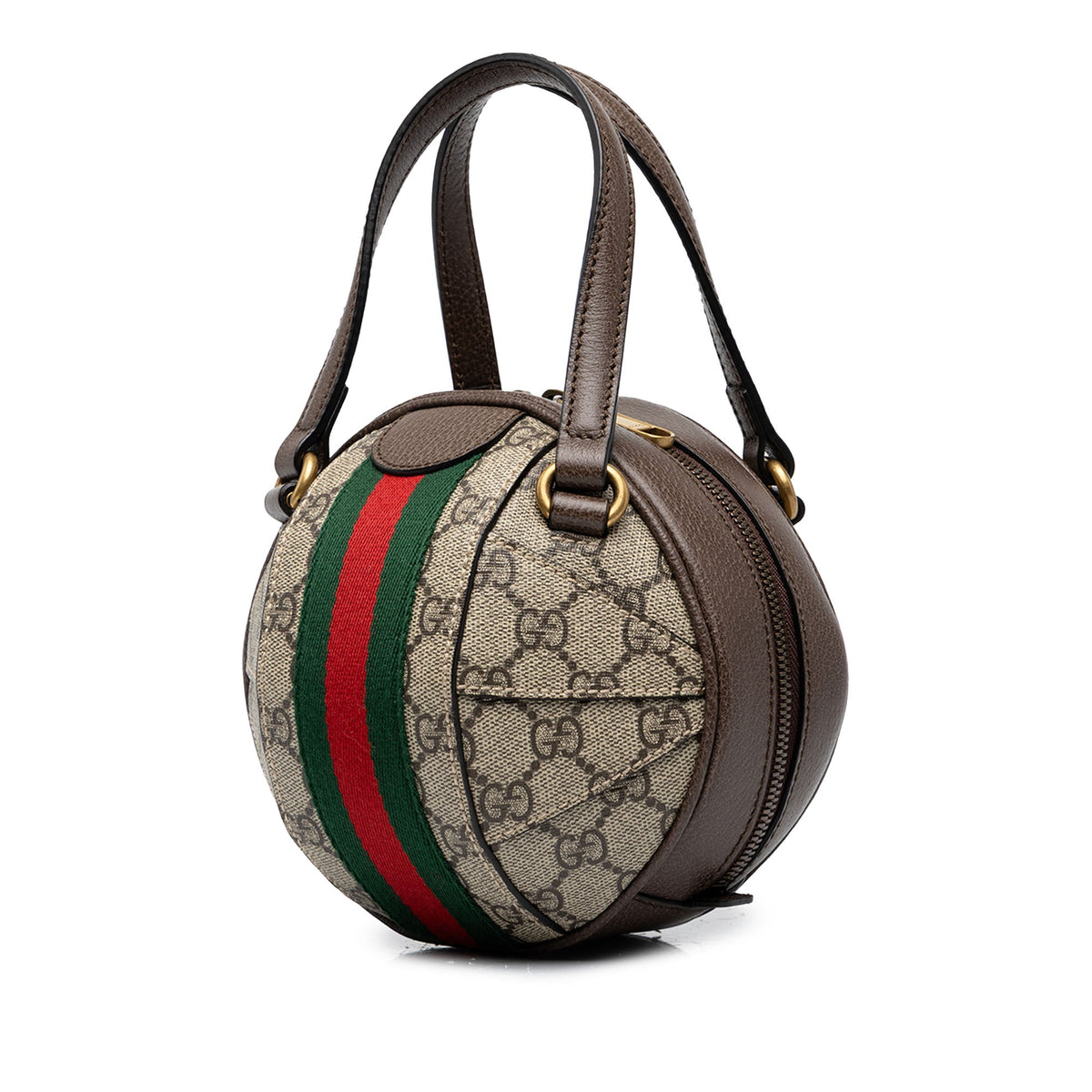 Gucci Mini GG Supreme Ophidia Basketball Bag — Beige