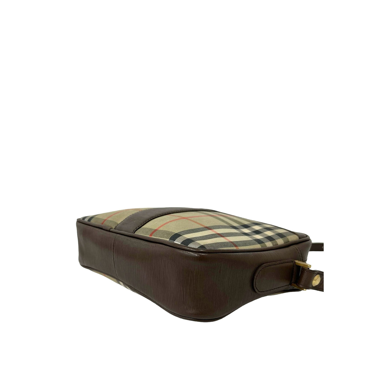 Burberry Haymarket Check Canvas Crossbody — Beige