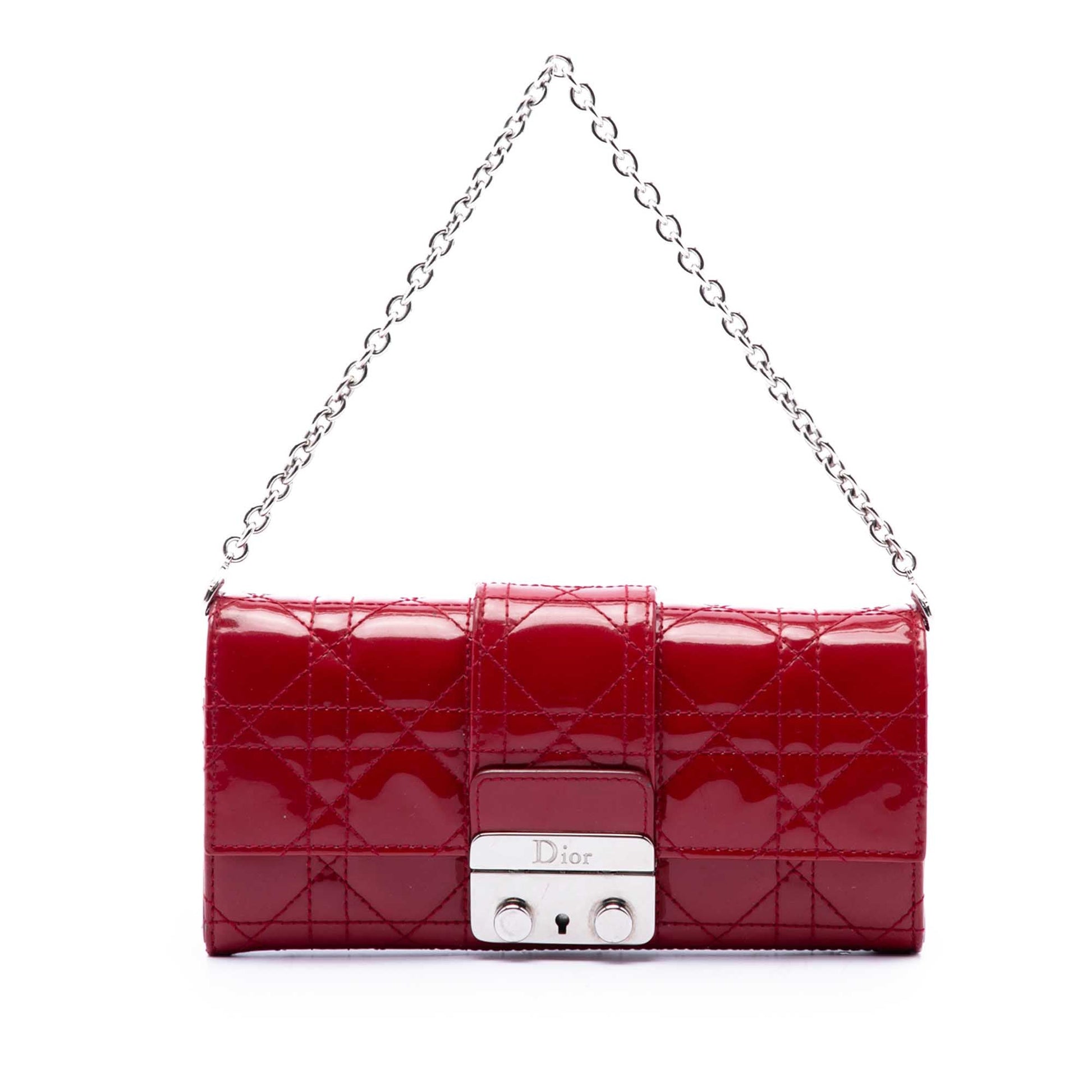 Dior Patent Cannage Miss Dior Wallet on Chain