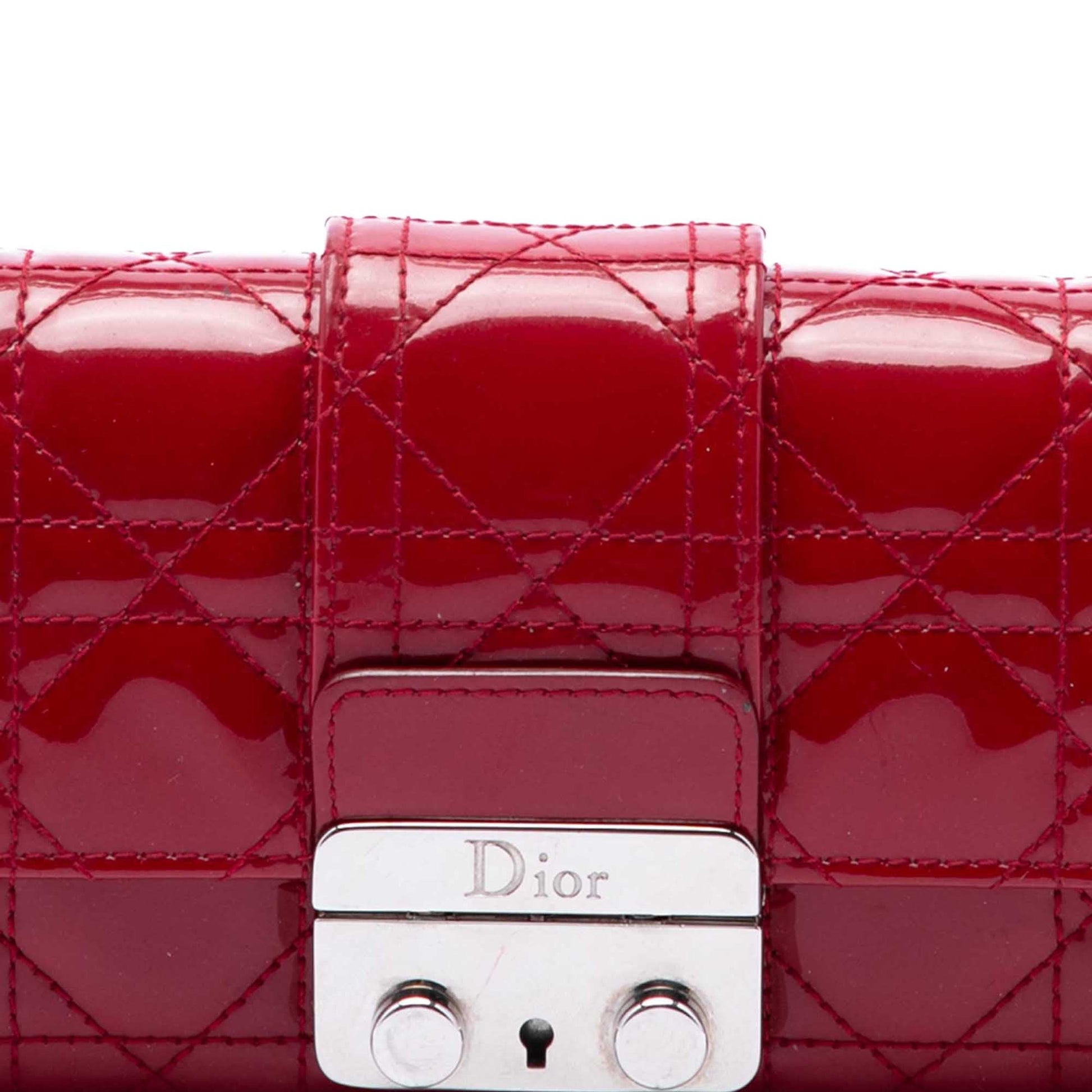 Dior Patent Cannage Miss Dior Wallet on Chain