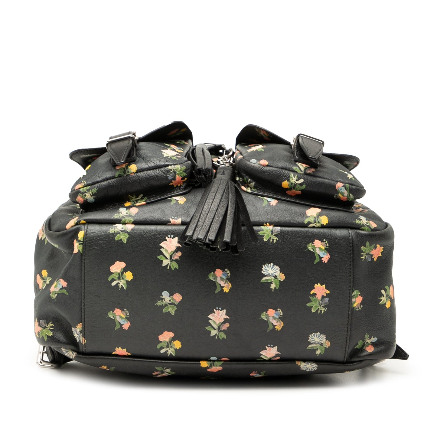 Saint Laurent Leather Prairie Floral Printed Festival Backpack