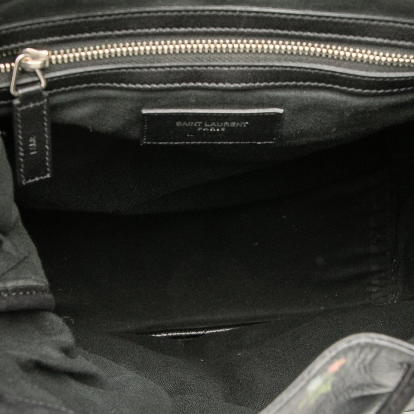 Saint Laurent Leather Prairie Floral Printed Festival Backpack