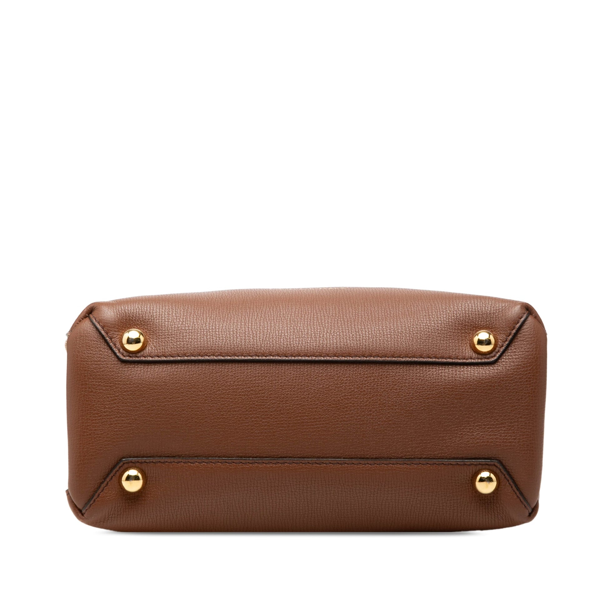 Burberry Small Grainy Calfskin and House Check Banner Satchel