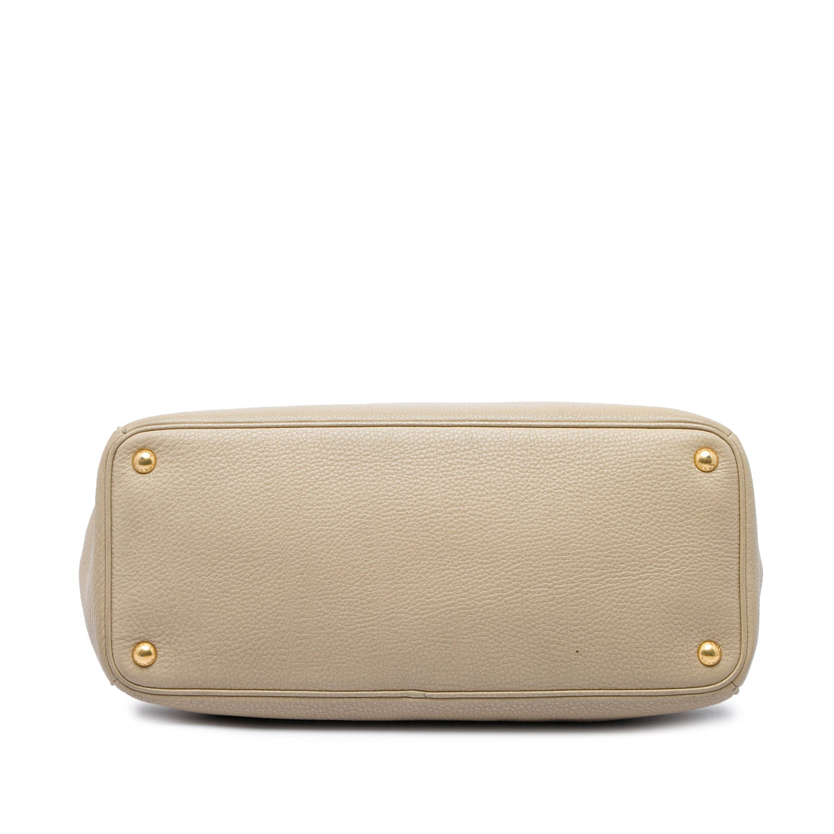Prada Vitello Daino Double Zip Convertible Tote — Beige