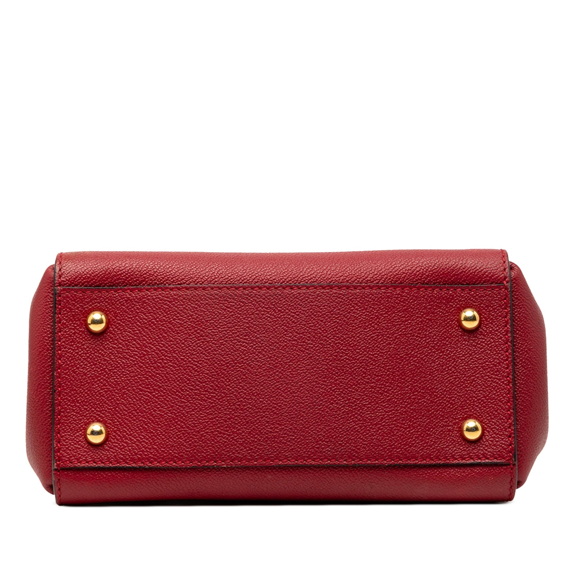 Small Grained Leather Buckle Tote