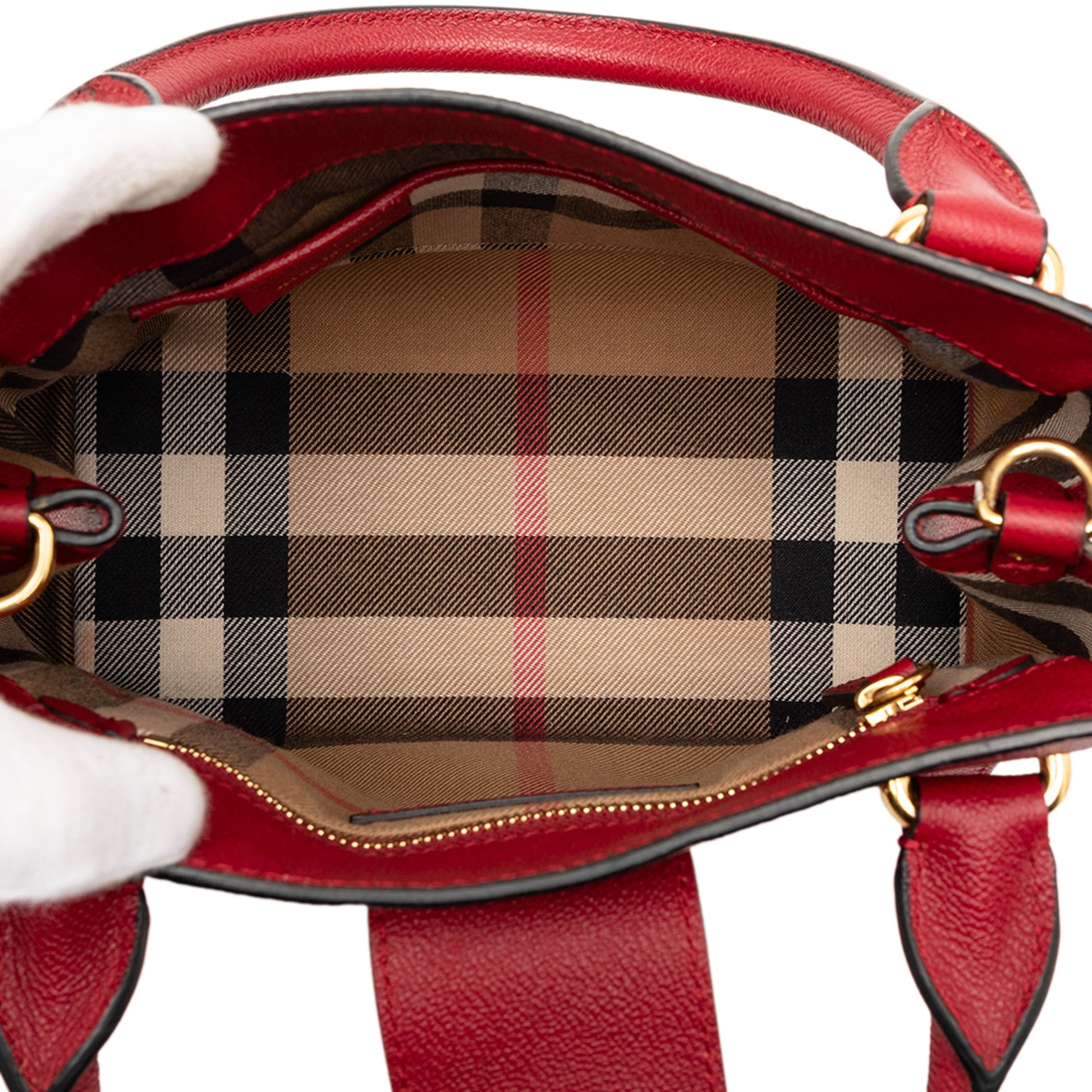 Small Grained Leather Buckle Tote