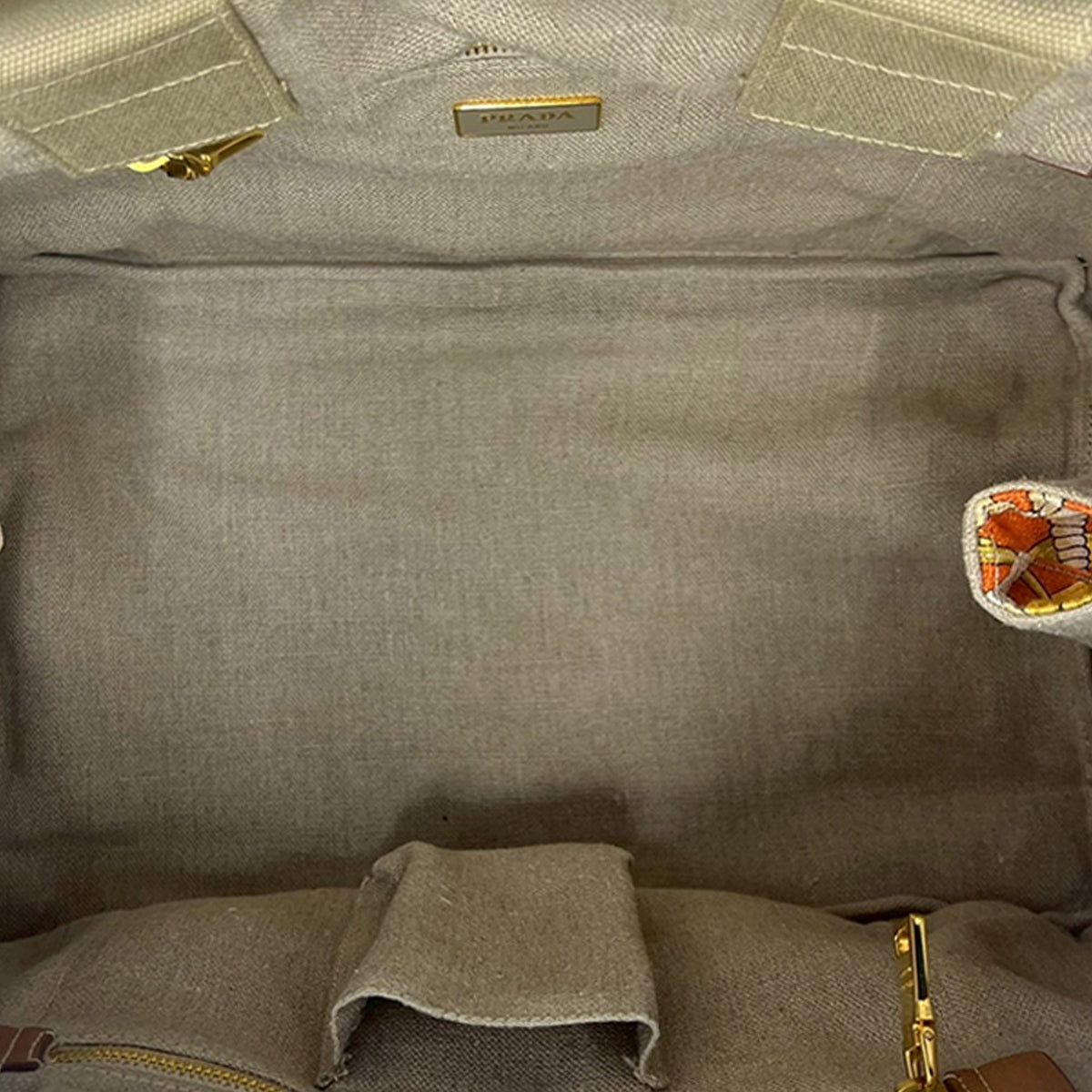 Prada Printed Canvas Canapa Tote