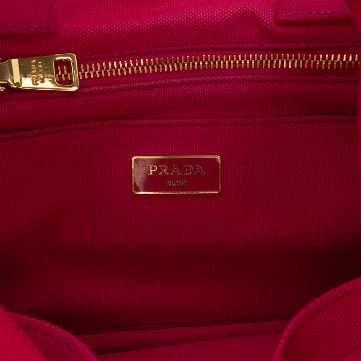 Prada Small Canvas Canapa Logo Tote — Pink