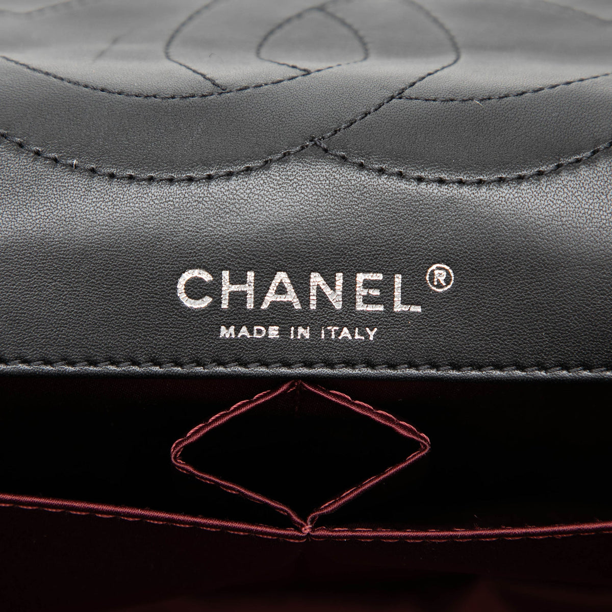 Chanel Jumbo Patent Embossed Lucky Symbols Flap — Black