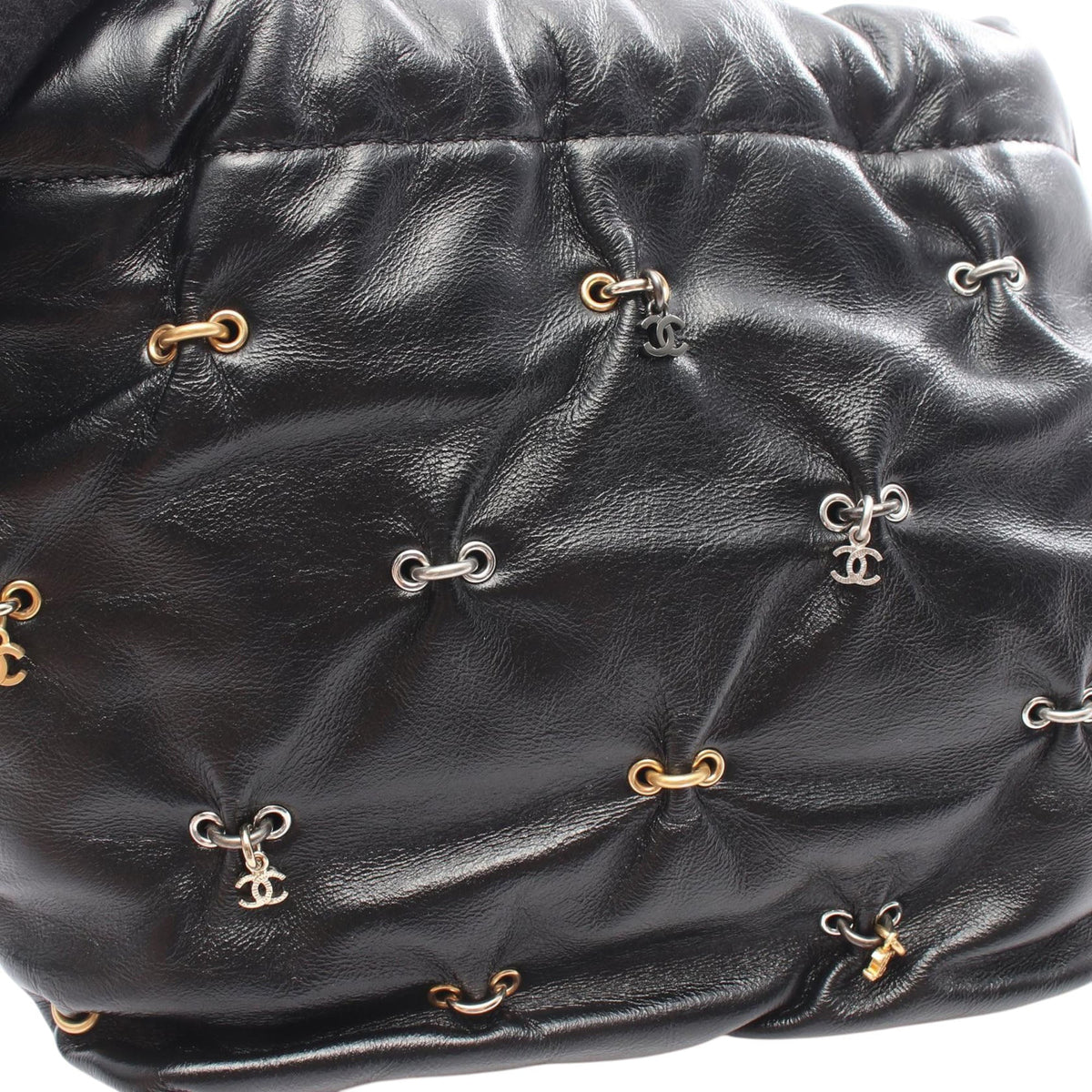Chanel Mini Shiny Calfskin Charms 22 Handbag