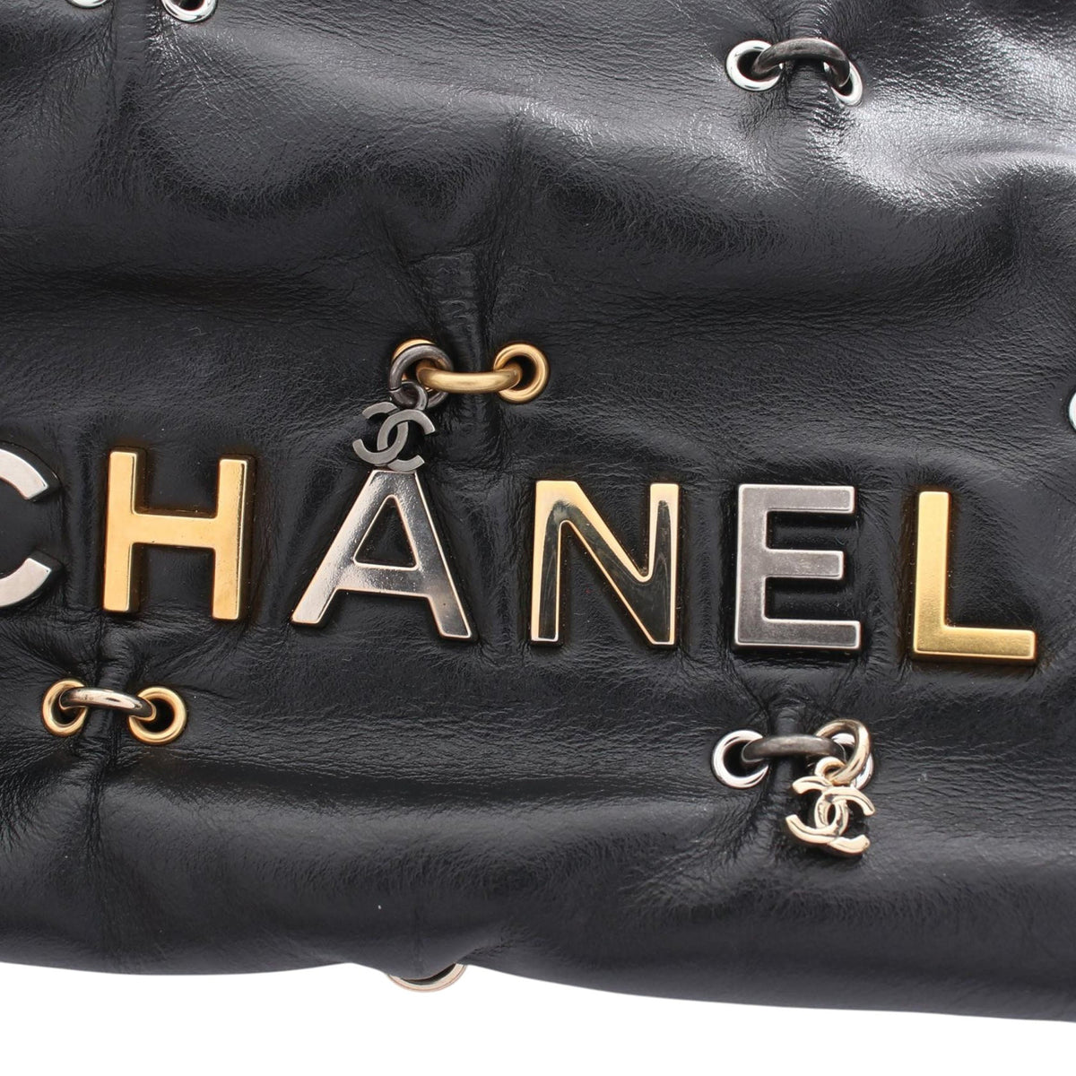Chanel Mini Shiny Calfskin Charms 22 Handbag