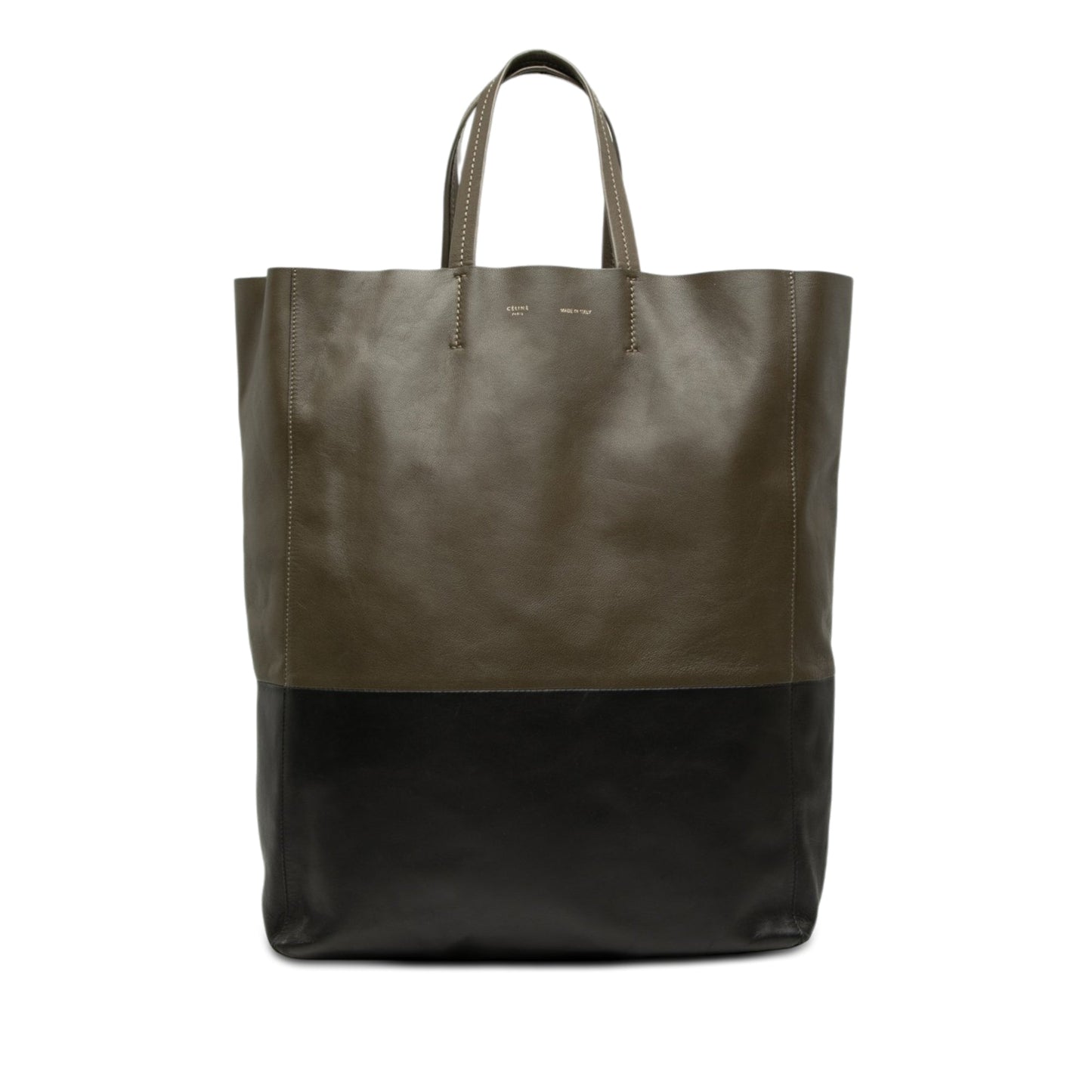 Celine Bicolor Leather Vertical Cabas Tote