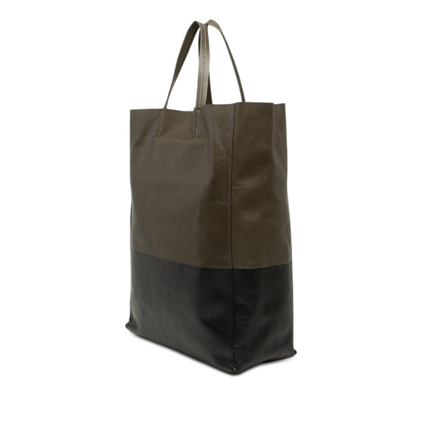 Celine Bicolor Leather Vertical Cabas Tote
