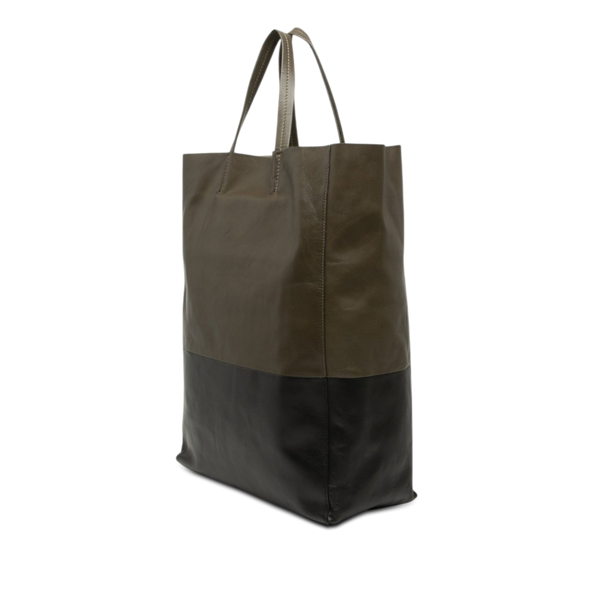 Celine Bicolor Leather Vertical Cabas Tote