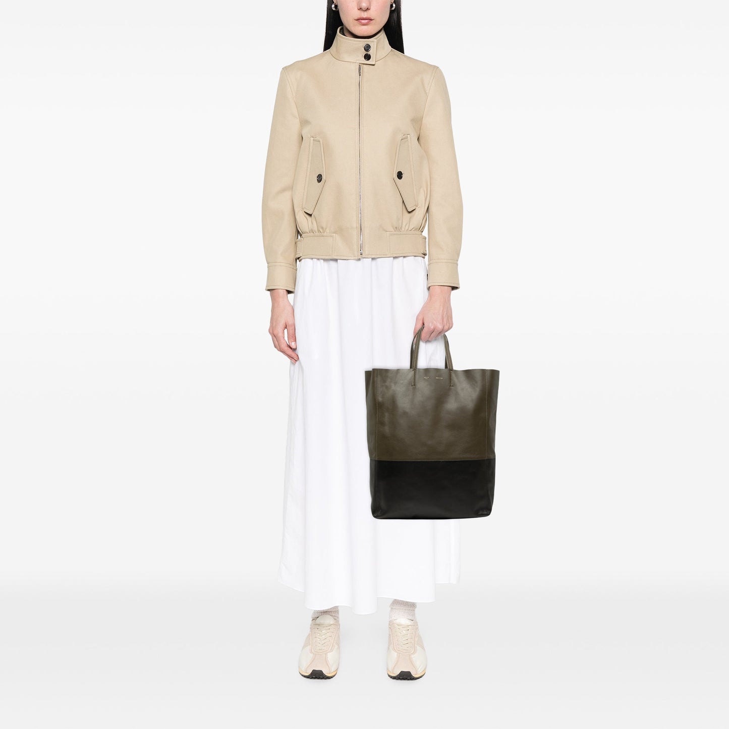 Celine Bicolor Leather Vertical Cabas Tote