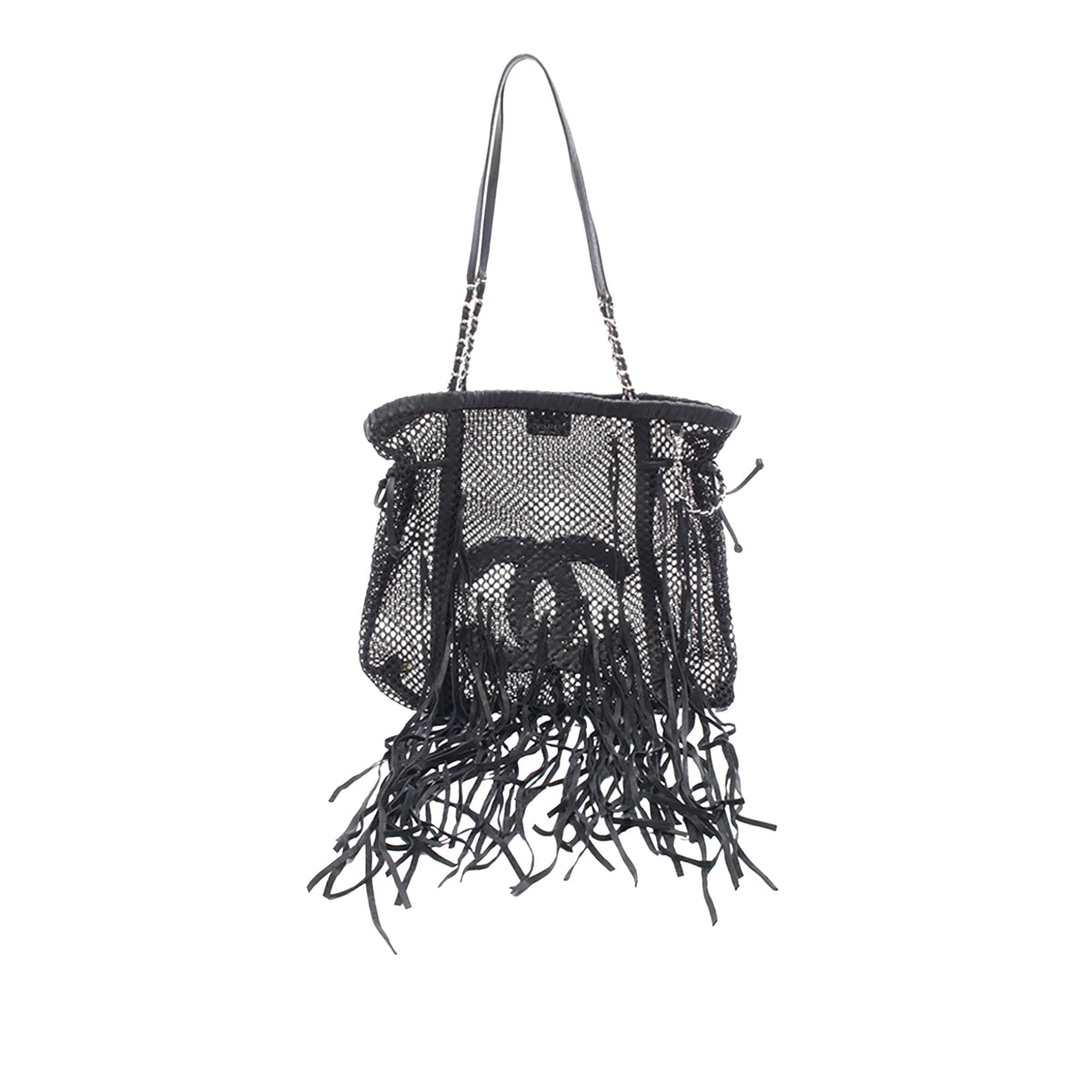 Chanel Large CC Mesh Fringe Tote